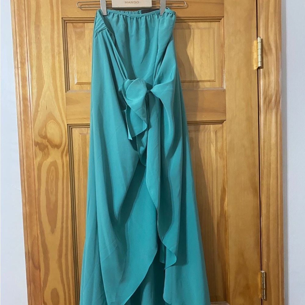 Hatch The Tie-Front Silk Maternity Dress One Size green